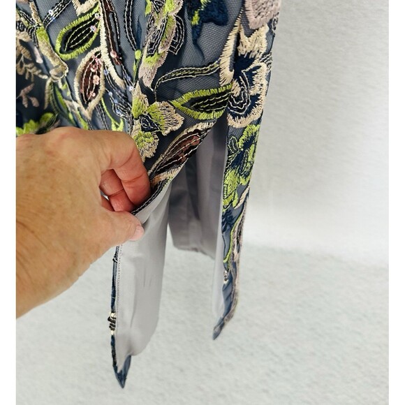 JS Collections Dress Women 8 Multicolored Floral Embroidery Sequin Formal NWT - Picture 14 of 16